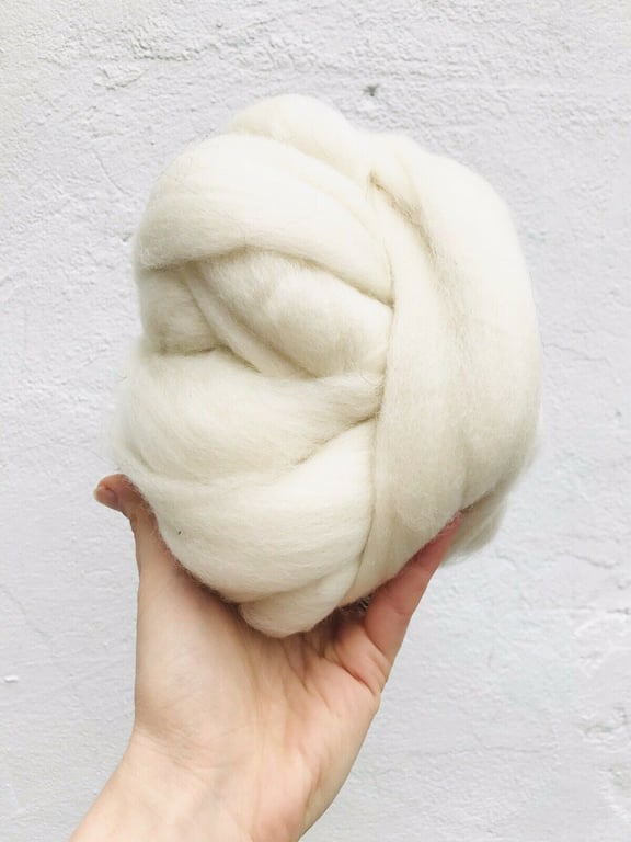 White Corriedale felting wool