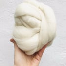 White Corriedale felting wool