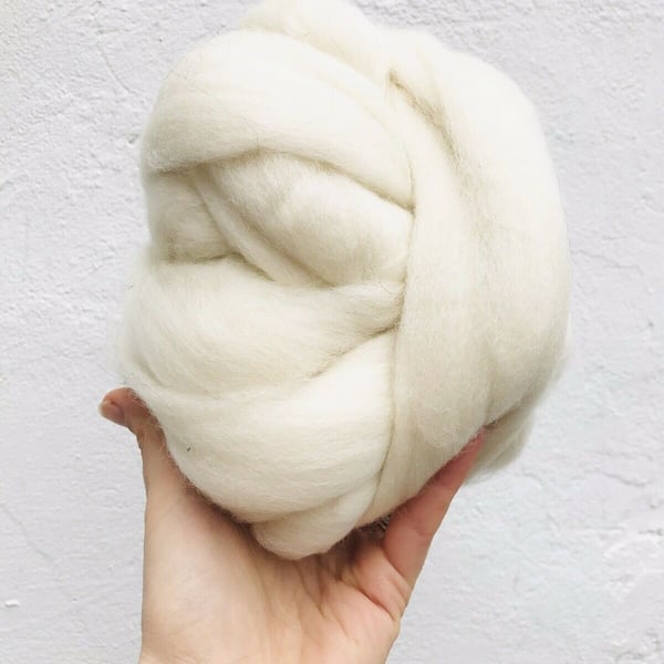 White Corriedale felting wool