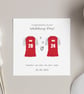 Football shirt Wedding Day Card, personalised with any team, names and date. - Image 2