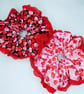 XXL Scrunchies, Heart Print Scrunchies, Gifts for her, Valentine Scrunchies - Image 1