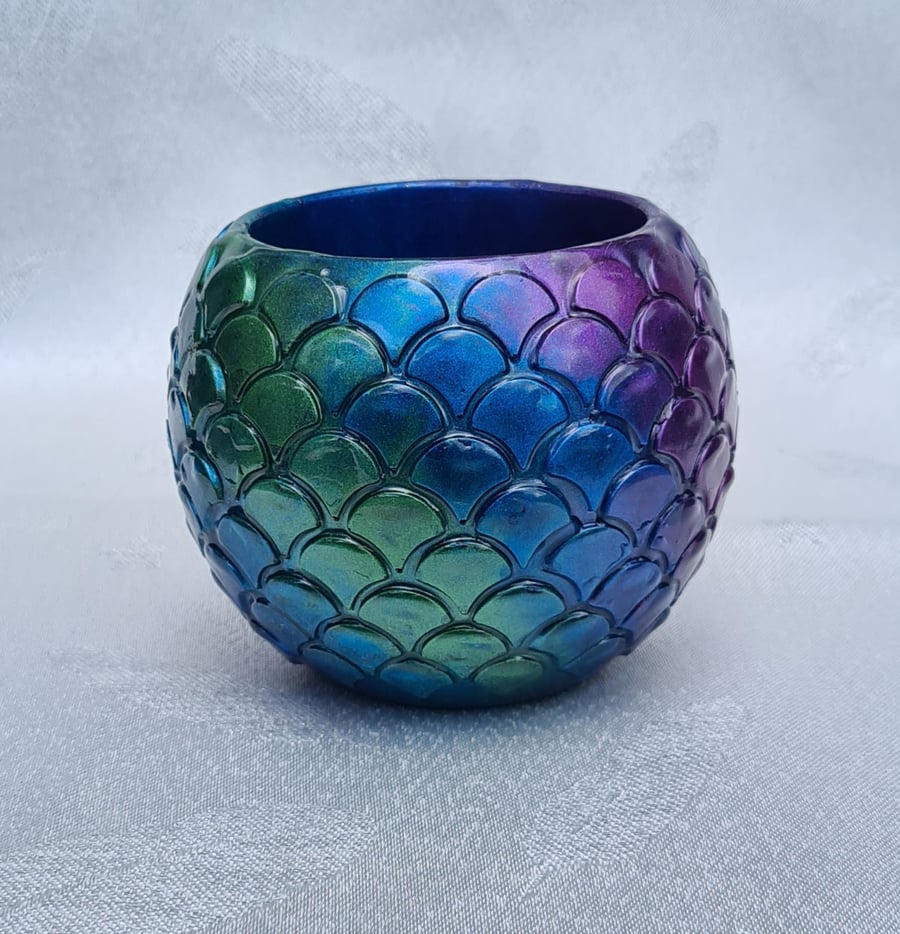Small Mermaid Scale Pot - Planter -Jewellery