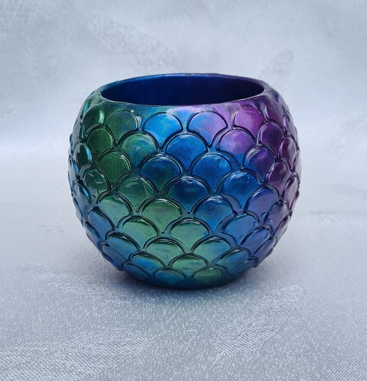 Small Mermaid Scale Pot - Planter -Jewellery