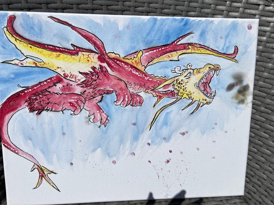 Grumpy Dragon (left)