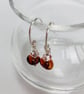 Sterling Silver Amber and Crystal Earrings - Image 5