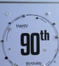 90th Birthday Card - Silver Wreath Design  - Image 3