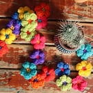 Crochet Flower Garland – Handmade Colourful Decoration
