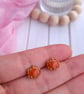 Mini Golden Flake Pumpkin Stud Earrings, Autumn Jewellery, Acessories & Gifts - Image 5