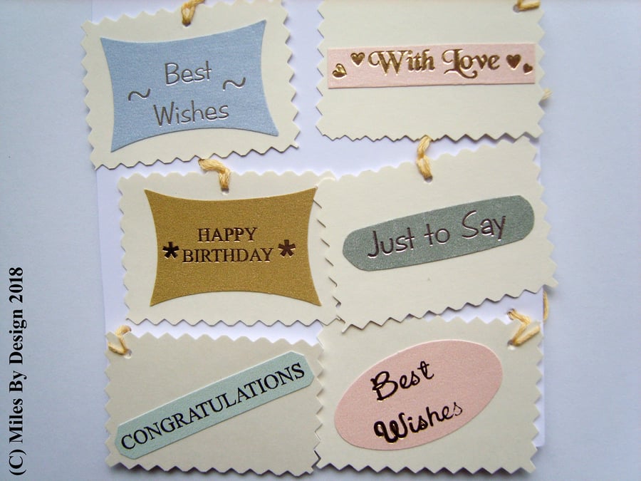 Multi - Occasion Gift Tag Set (Pack of Six)