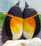 Handmade Penguin Wall Art, Coastal Pebble Picture, One-of-a-Kind Couple Gift - Image 4