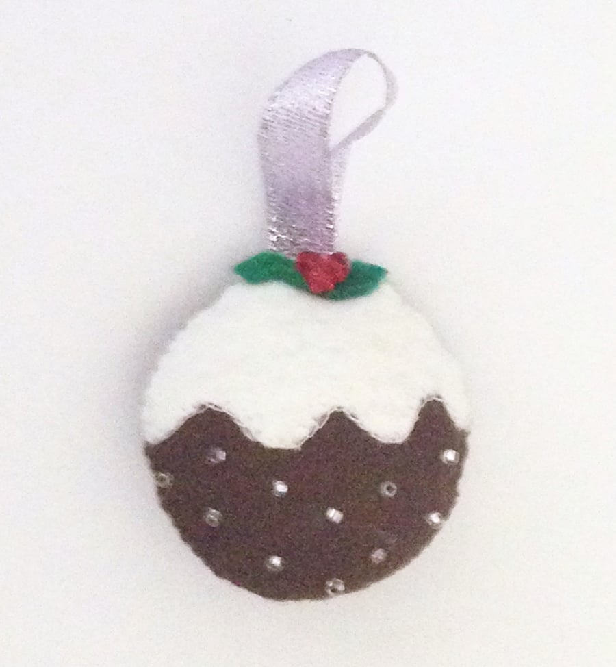 Cute Christmas Pudding Decoration - UK Free Post