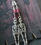 Halloween earrings skeletons and crystal - Image 2