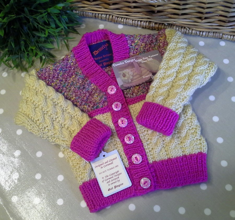 Baby Girl's Cable Design Cardigan 9-18 months size 
