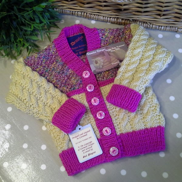 Baby Girl's Cable Design Cardigan 9-18 months size 