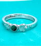 Fine silver green paua shell ring - Image 2