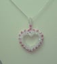 Crystal heart necklace with sterling silver chain (307) - Image 1