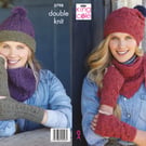 Knitting Pattern - King Cole DK Knitting Pattern 5798 - Ladies Accessories