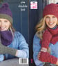 Knitting Pattern - King Cole DK Knitting Pattern 5798 - Ladies Accessories - Image 1