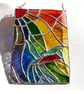 Kingfisher Rainbow Panel Stained Glass Suncatcher 021 - Image 3