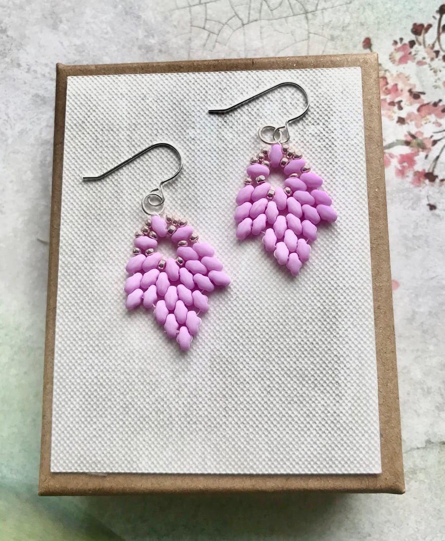 Sterling Silver & Czech Glass Earrings 