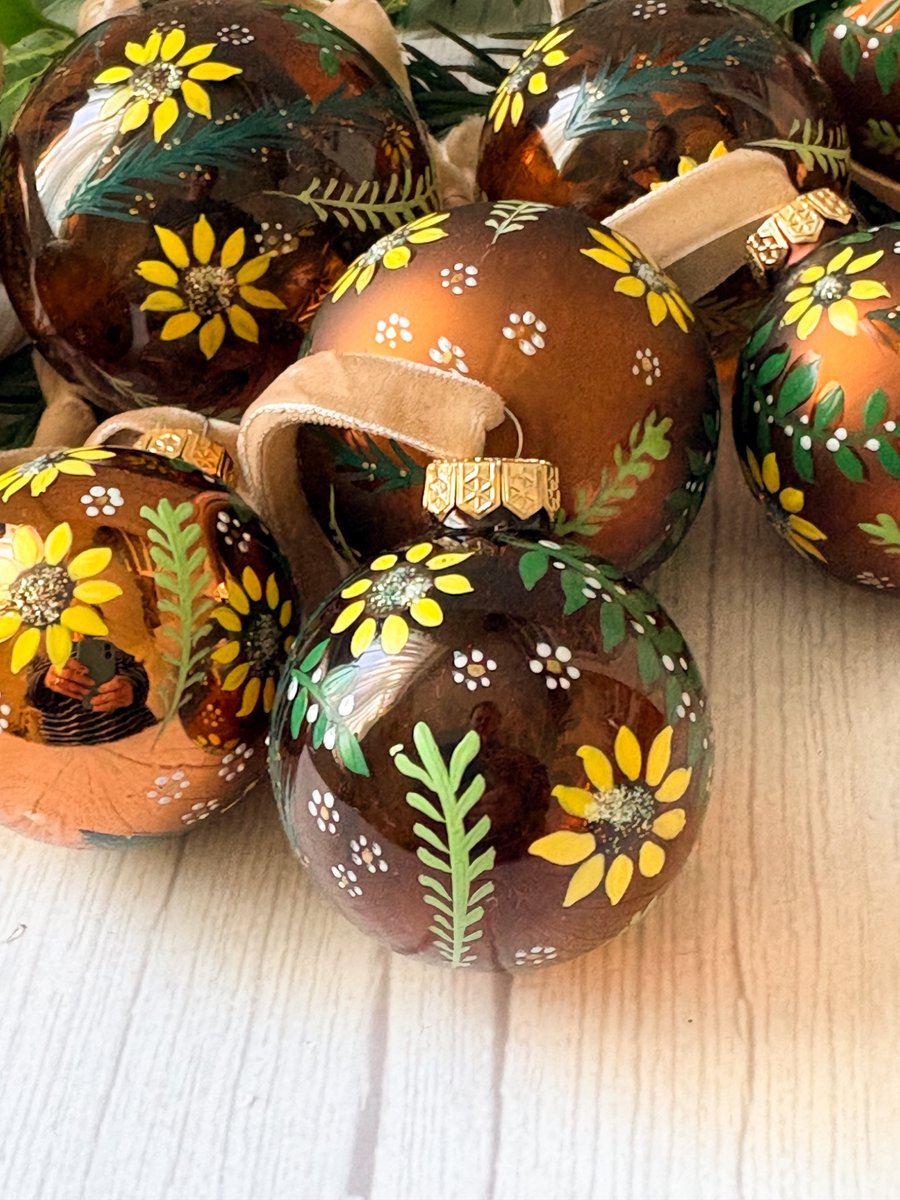 Sunflower Christmas Bauble 