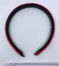 Black and Red Pleated Hairband - Image 3
