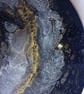 "Obsidian Whispers" Hand-Painted Fluid Art Wall Clock, Silent Home Decor - Image 6