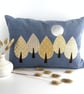 Moonlit Trees Cushion, Rectangular Cushion