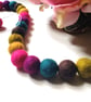 Felt Ball Garland, Jewel Colours, Eclectic Bohemian Interiors. - Image 1