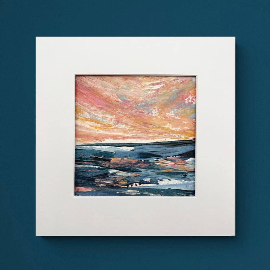 Original Seascape Painting - As Joy Bursts Across the Sky