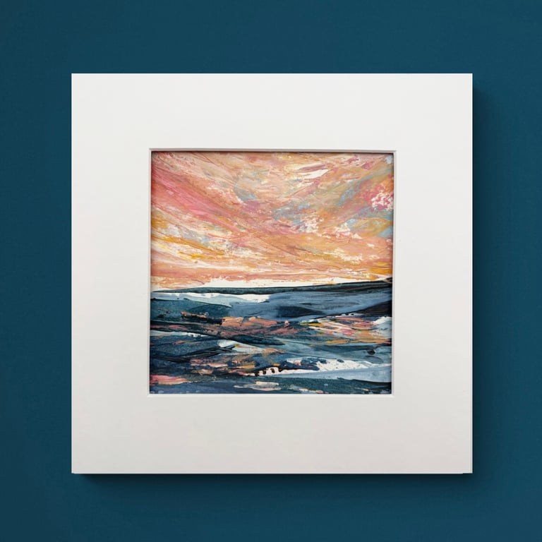 Original Seascape Painting - As Joy Bursts Across the Sky