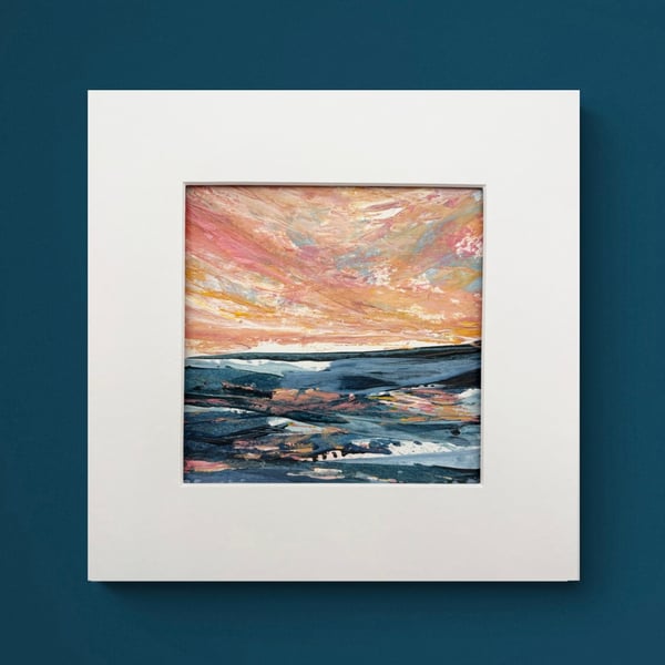 Original Seascape Painting - As Joy Bursts Across the Sky