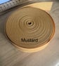 5 meters 1" (25mm) mustard cotton bias binding  - Image 1