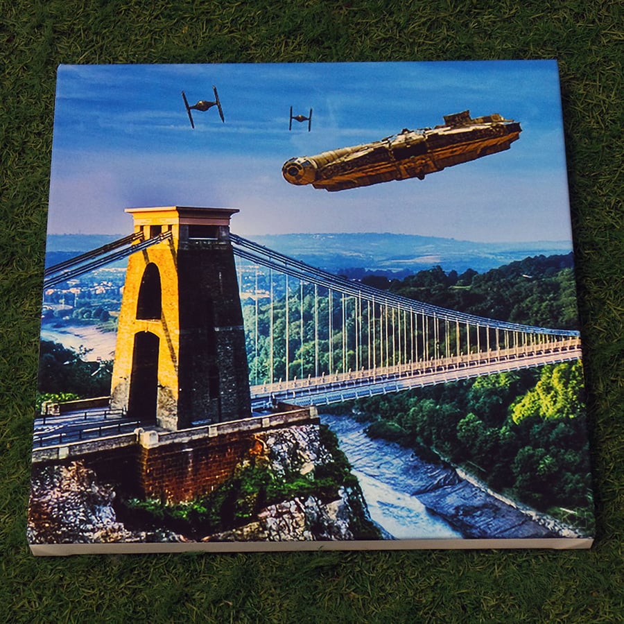 Star Wars vs Bristol Episode I - Dog Fight Over Avon Gorge - Canvas print