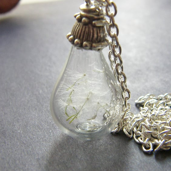 Mothers Day Necklace, Dandelion Pendant - MAKE A WISH