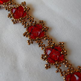 Red and Bronze Bracelet