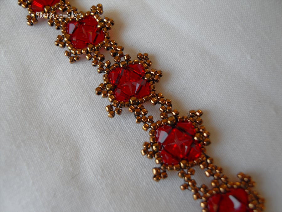 Red and Bronze Bracelet