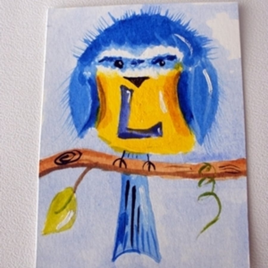 ACEO Bluebirds in a row