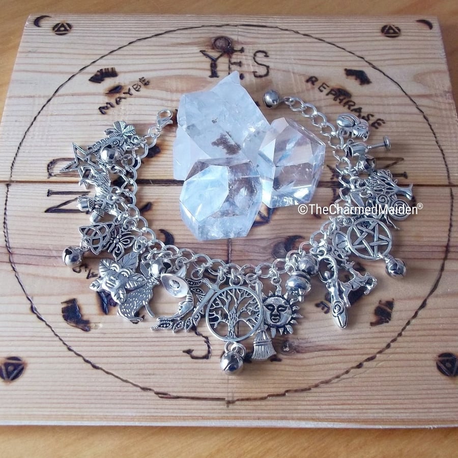Witch Bells Pagan Wiccan Charm Bracelet