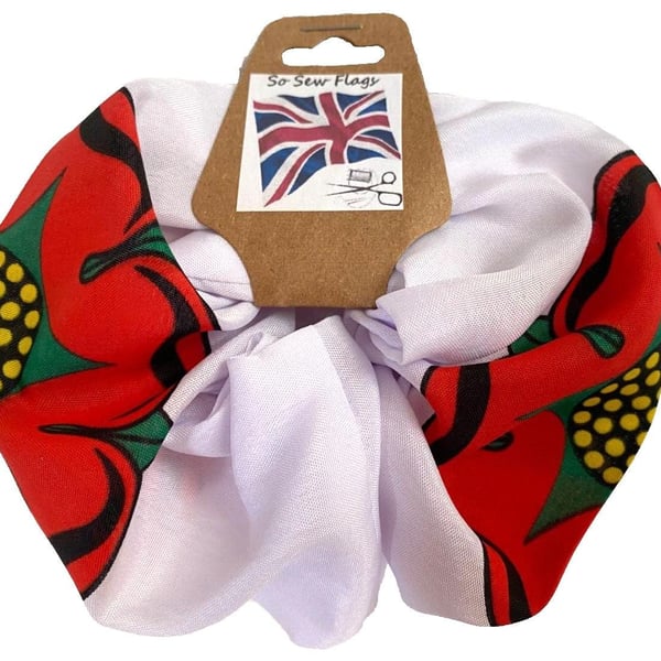 Lancashire Rose Old Flag Hair Scrunchie Scrunchies Accessory Band Elastic