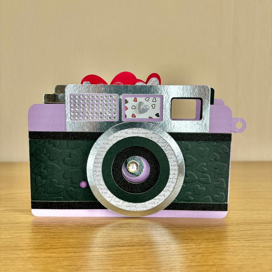 Vintage Camera Pop-Up Card, Timeless Memories 3D Card, Photography Lovers Card