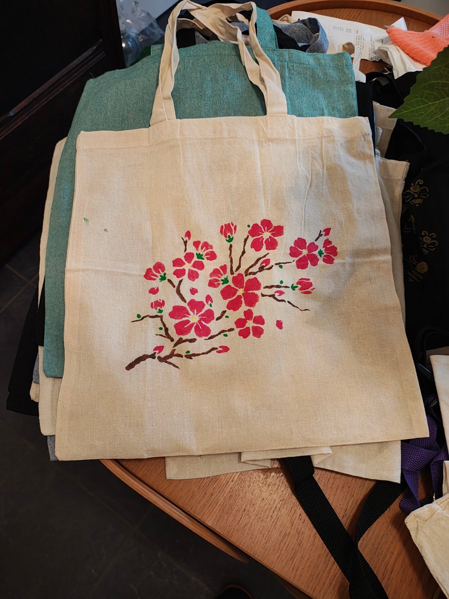 Hand painted tote bag 