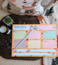 Autumnal Cat Weekly Planner – cosy Feline Desk Organizer, Undated To Do List