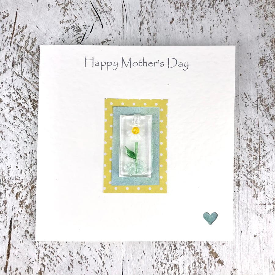 Mother’s Day Card with Detachable Glass Bookmark or Light Catcher