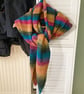 Long Striped Crocheted Shawl - Wrap - Scarf - Image 3