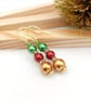 Pearl Earrings - Christmas Bauble Inspired Pearl Earrings - Festive Earrings  - Image 6