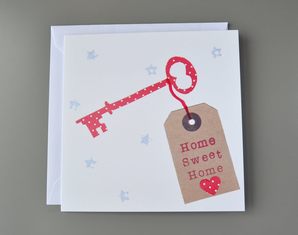 New Home card with red key