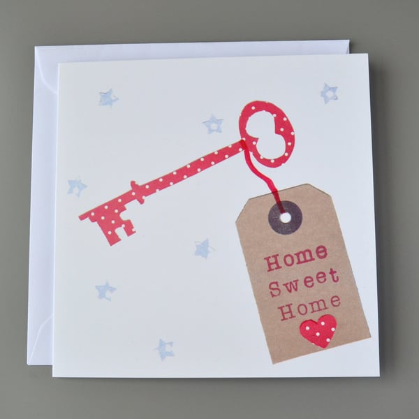 New Home card with red key