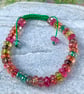 Faceted rock Crystal Beaded Slider Bracelet - Image 3
