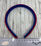 Cobalt Blue and Red Pleated Hairband - Image 5